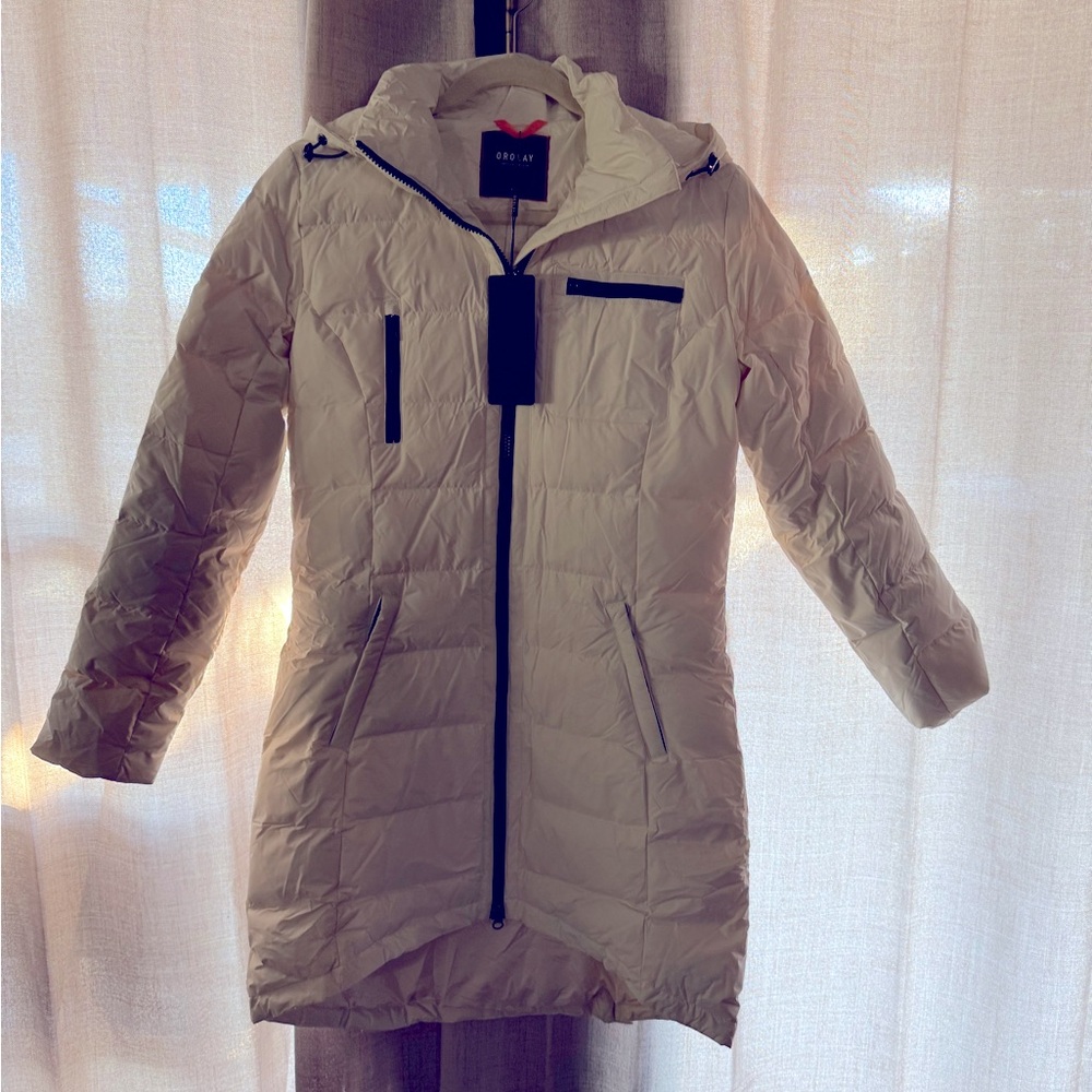 Slant Pocket Zip Up Puffer down Coat AKA The Amazon Coat